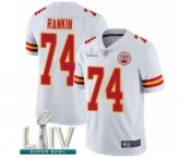 Men's Kansas City Chiefs #74 Martinas Rankin White Vapor Untouchable Limited Player Super Bowl LIV Bound Football Jersey