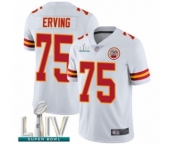Men's Kansas City Chiefs #75 Cameron Erving White Vapor Untouchable Limited Player Super Bowl LIV Bound Football Jersey