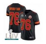Men's Kansas City Chiefs #76 Laurent Duvernay-Tardif Limited Black Rush Vapor Untouchable Super Bowl LIV Bound Football Jersey