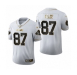 Men's Kansas City Chiefs #87 Travis Kelce Limited White Golden Edition Football Jersey