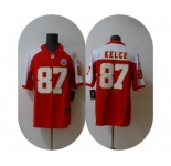 Men’s Kansas City Chiefs #87 Travis Kelce Red White 2023 F.U.S.E. Vapor Untouchable Limited Football Stitched Jersey