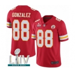 Men's Kansas City Chiefs #88 Tony Gonzalez Red Team Color Vapor Untouchable Limited Player Super Bowl LIV Bound Football Jersey