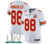 Men's Kansas City Chiefs #88 Tony Gonzalez White Vapor Untouchable Limited Player Super Bowl LIV Bound Football Jersey