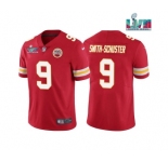 Men’s Kansas City Chiefs #9 JuJu Smith-Schuster Red Super Bowl LVII Patch Vapor Untouchable Limited Stitched Jersey
