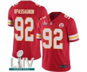 Men's Kansas City Chiefs #92 Tanoh Kpassagnon Red Team Color Vapor Untouchable Limited Player Super Bowl LIV Bound Football Jersey