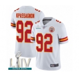 Men's Kansas City Chiefs #92 Tanoh Kpassagnon White Vapor Untouchable Limited Player Super Bowl LIV Bound Football Jersey