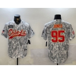 Men's Kansas City Chiefs #95 Chris Jones Arctic Camo 2024 Salute to Service Stitched Baseball Jersey