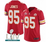 Men's Kansas City Chiefs #95 Chris Jones Red Team Color Vapor Untouchable Limited Player Super Bowl LIV Bound Football Jersey