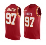 Men's Kansas City Chiefs #97 Alex Okafor Limited Red Player Name & Number Tank Top Football Jersey
