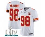 Men's Kansas City Chiefs #98 Xavier Williams White Vapor Untouchable Limited Player Super Bowl LIV Bound Football Jersey
