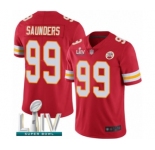Men's Kansas City Chiefs #99 Khalen Saunders Red Team Color Vapor Untouchable Limited Player Super Bowl LIV Bound Football Jersey
