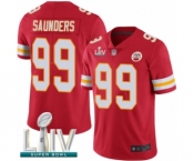 Men's Kansas City Chiefs #99 Khalen Saunders Red Team Color Vapor Untouchable Limited Player Super Bowl LIV Bound Football Jersey