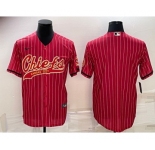 Men's Kansas City Chiefs Blank Red With Patch Cool Base Stitched Baseball Jersey