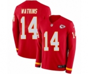 Men's Nike Kansas City Chiefs #14 Sammy Watkins Limited Red Therma Long Sleeve NFL Jersey