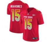 Men's Nike Kansas City Chiefs #15 Patrick Mahomes II Limited Red AFC 2019 Pro Bowl NFL Jersey