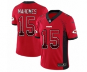 Men's Nike Kansas City Chiefs #15 Patrick Mahomes II Limited Red Rush Drift Fashion NFL Jersey