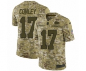 Men's Nike Kansas City Chiefs #17 Chris Conley Limited Camo 2018 Salute to Service NFL Jersey