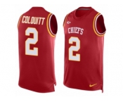Men's Nike Kansas City Chiefs #2 Dustin Colquitt Limited Red Player Name & Number Tank Top NFL Jersey