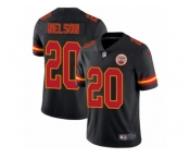 Men's Nike Kansas City Chiefs #20 Steven Nelson Limited Black Rush NFL Jersey