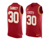 Men's Nike Kansas City Chiefs #30 Bishop Sankey Limited Red Player Name & Number Tank Top NFL Jersey