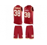 Men's Nike Kansas City Chiefs #38 Ron Parker Limited Red Tank Top Suit NFL Jersey