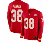 Men's Nike Kansas City Chiefs #38 Ron Parker Limited Red Therma Long Sleeve NFL Jersey