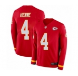 Men's Nike Kansas City Chiefs #4 Chad Henne Limited Red Therma Long Sleeve NFL Jersey