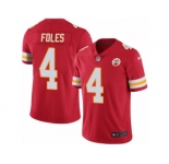 Men's Nike Kansas City Chiefs #4 Nick Foles Limited Red Rush NFL Jersey