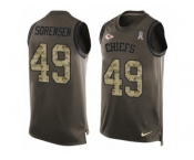 Men's Nike Kansas City Chiefs #49 Daniel Sorensen Limited Green Salute to Service Tank Top NFL Jersey