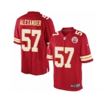 Men's Nike Kansas City Chiefs #57 D.J. Alexander Limited Red Team Color NFL Jersey