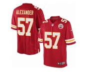Men's Nike Kansas City Chiefs #57 D.J. Alexander Limited Red Team Color NFL Jersey