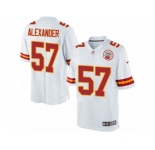 Men's Nike Kansas City Chiefs #57 D.J. Alexander Limited White NFL Jersey