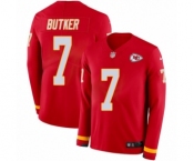 Men's Nike Kansas City Chiefs #7 Harrison Butker Limited Red Therma Long Sleeve NFL Jersey