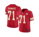 Men's Nike Kansas City Chiefs #71 Mitchell Schwartz Limited Red Rush NFL Jersey