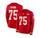 Men's Nike Kansas City Chiefs #75 Cameron Erving Limited Red Therma Long Sleeve NFL Jersey