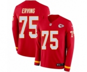 Men's Nike Kansas City Chiefs #75 Cameron Erving Limited Red Therma Long Sleeve NFL Jersey