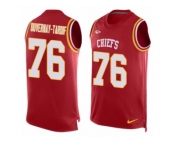 Men's Nike Kansas City Chiefs #76 Laurent Duvernay-Tardif Limited Red Player Name & Number Tank Top NFL Jersey