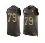 Men's Nike Kansas City Chiefs #79 Parker Ehinger Limited Green Salute to Service Tank Top NFL Jersey