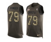 Men's Nike Kansas City Chiefs #79 Parker Ehinger Limited Green Salute to Service Tank Top NFL Jersey