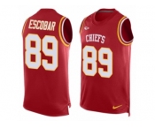 Men's Nike Kansas City Chiefs #89 Gavin Escobar Limited Red Player Name & Number Tank Top NFL Jersey