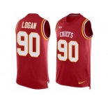 Men's Nike Kansas City Chiefs #90 Bennie Logan Limited Red Player Name & Number Tank Top NFL Jersey