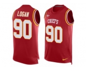Men's Nike Kansas City Chiefs #90 Bennie Logan Limited Red Player Name & Number Tank Top NFL Jersey