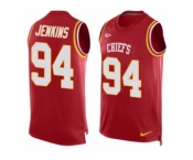 Men's Nike Kansas City Chiefs #94 Jarvis Jenkins Limited Red Player Name & Number Tank Top NFL Jersey