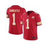 Nike Kansas City Chiefs #1 Leon Sandcastle Red Men's Stitched NFL Limited Rush Jersey