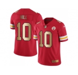 Nike Kansas City Chiefs #10 Tyreek Hill Red Men's Stitched NFL Limited Gold Rush Jersey