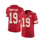 Nike Kansas City Chiefs #19 Joe Montana Red Men's Stitched NFL Limited Rush Jersey