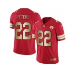 Nike Kansas City Chiefs #22 Marcus Peters Red Men's Stitched NFL Limited Gold Rush Jersey