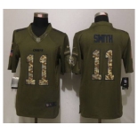 nike nfl jerseys kansas city chiefs #11 smith army green[nike Limited Salute To Service]