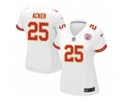 Women Nike Kansas City Chiefs #25 Kenneth Acker Game White NFL Jersey
