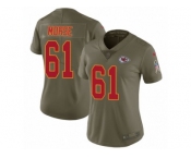 Women Nike Kansas City Chiefs #61 Mitch Morse Limited Olive 2017 Salute to Service NFL Jersey